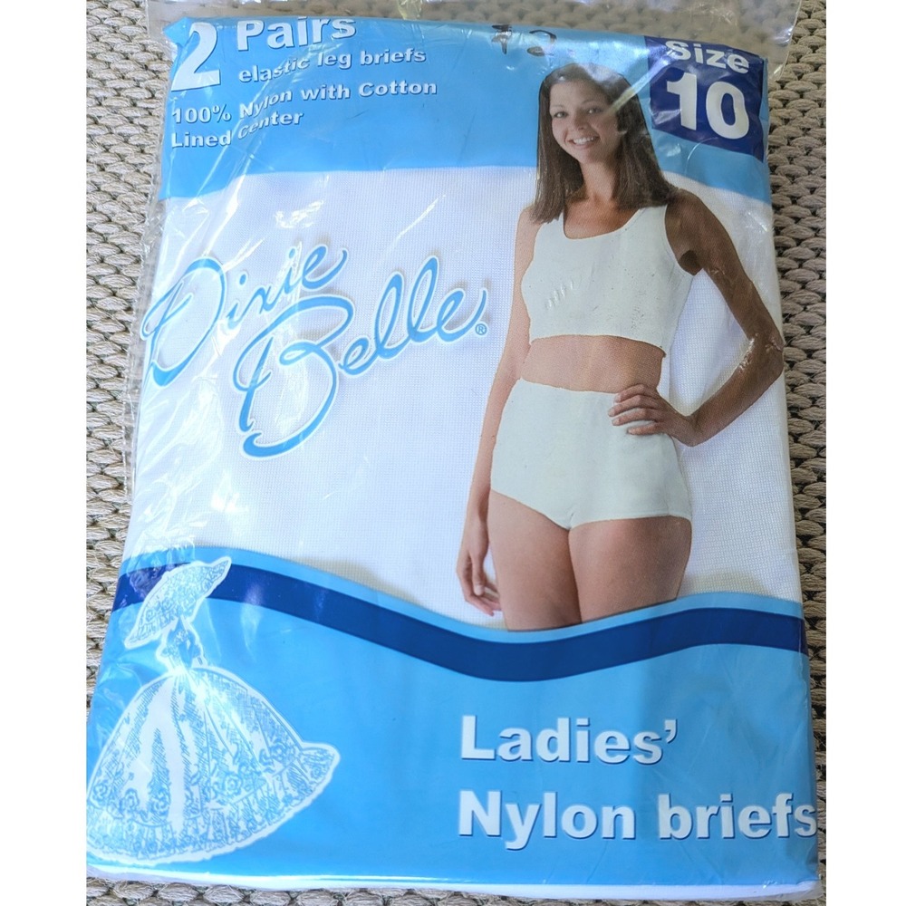 Dixie Belle Briefs Womens 10 Vintage Retro High Waisted Grannycore Deadstock 2PK